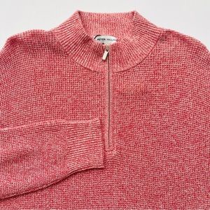 Peter Millar Red Zip Up Sweater.